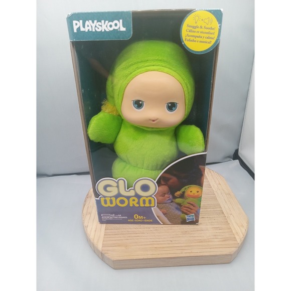Hasbro Playskool GLO WORM Lullaby PLUSH Snuggle Soothing Music Light - Picture 3 of 10
